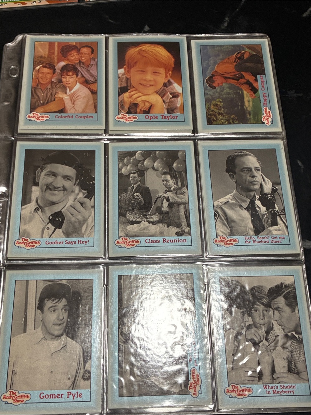 The Andy Griffith Show 1990 Trading Cards - Blue Border Collectible Set